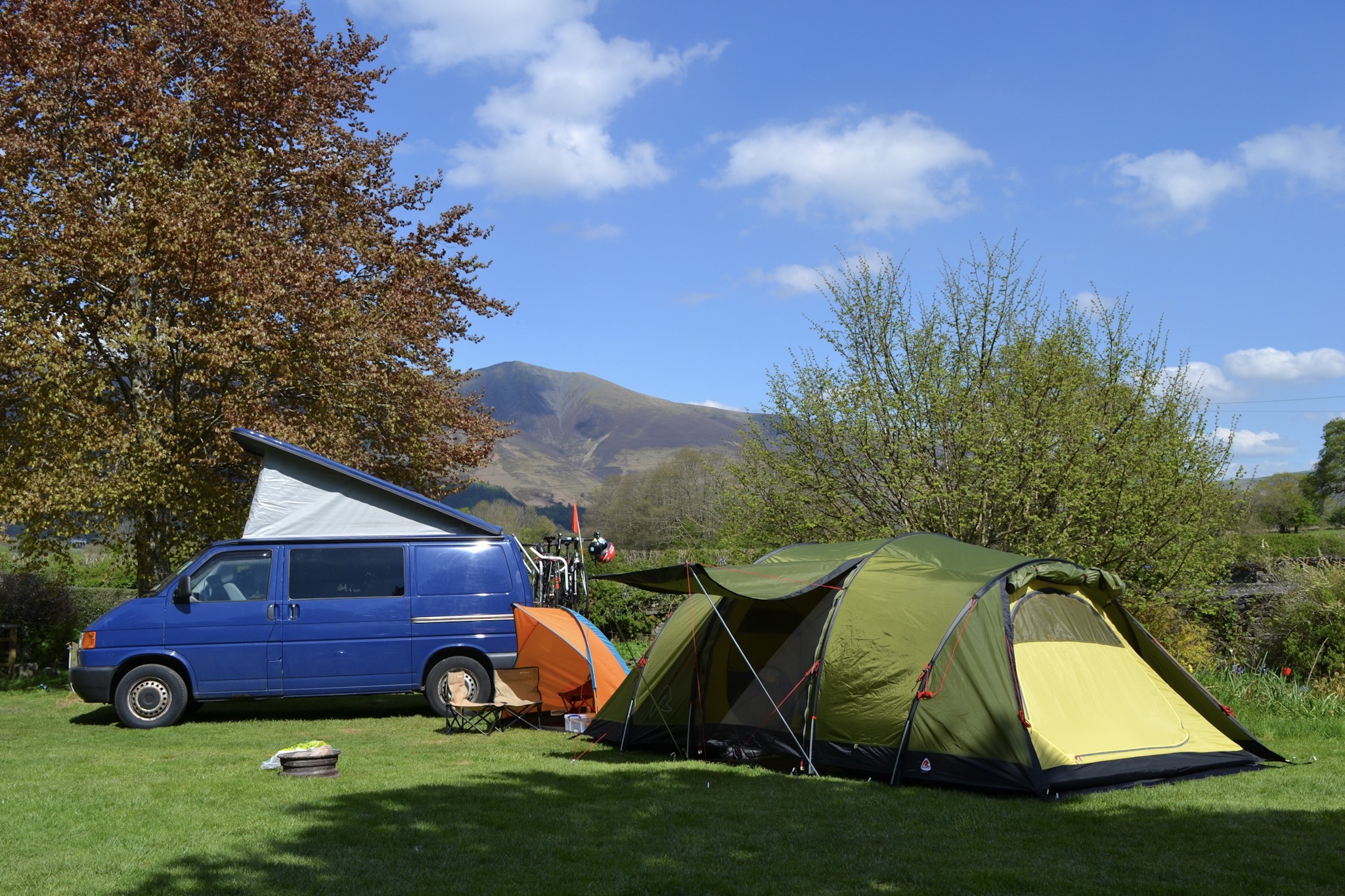 Blue, orange, green and Skiddaw