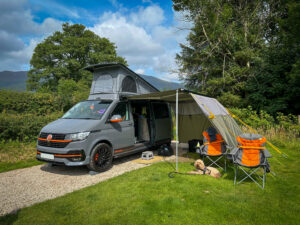 VW campervan at Lanefoot Farm Campsite